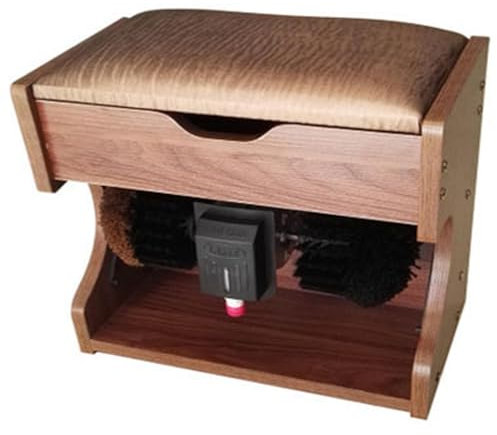 RVUEM 03, Cirage éLectrique, Brosse à Chaussures Cireuse, Brosse De Nettoyage éLectrique, Cireuse à Chaussures Automatique, avec BoîTe De Rangement Et Coussin Moelleux