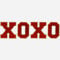 XOXO Aufnäher, Buchstaben-Aufnäher, zum Aufbügeln, für Valentinstag, Hemden, Kleidung, Taschen, Dekoration, Stil A1, 4 Stück