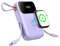 Power Bank 10000mAh, 22.5W Portable Charger USB C Power Bank with Built in Cables, Apple Watch Charger with LED Display, Fast Charging Power Pack for Apple Watch/iPhone/Samsung Galaxy, Purple