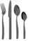 Alata Bristol - Set di posate da 8 persone, in acciaio inox lucido, 32 pezzi, lavabili in lavastoviglie, colore: nero lucido