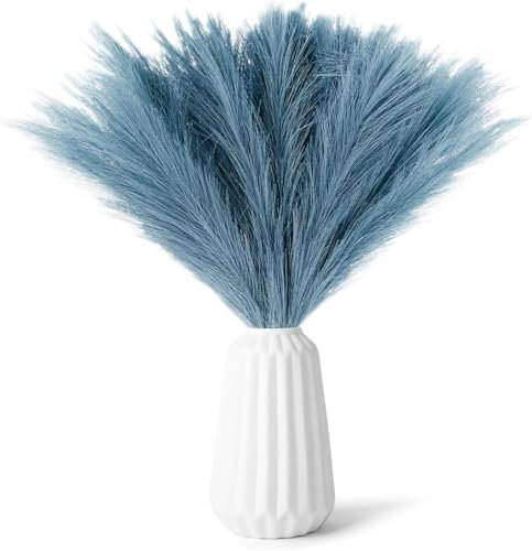 Herbe De La Pampa 30 Pièces Pampa Rose Fleurs Séchées Herbe de la Pampa Fleur Sechees Naturel Décoration Fleur Sechees, Pampa pour Mariage Maison Décor Bohème Salon(Bleu)