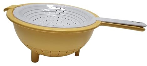 Tupperware Saladin - Colador para ensaladas, color amarillo y blanco
