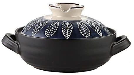 WYBZDA Dipinta A Mano Ceramica Pentola Terracotta Antiaderente Dutch Oven Con Coperchio Tegame Terracotta Con Manici Per Saltare In Padella Vapore(F,1.5L)