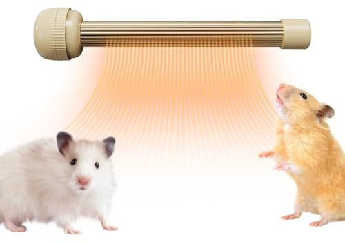 Quorvex Beheizte Vogelstange, Temperaturgerechte Heizstange Für Papageien Und Vögel, Anti-Brandschutz Warme Haustierbedarf Für Hamster Kaninchen Sittiche Sugar Gliders Kanarienvögel Unzertrennliche