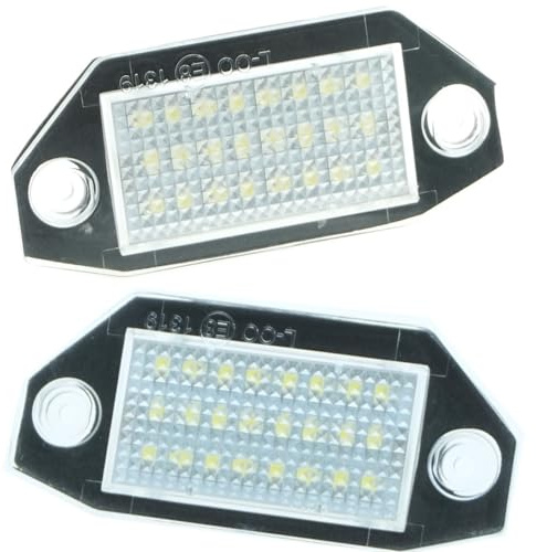 LED Kennzeichenbeleuchtung Canbus Kaltweiß kompatibel mit Ford Focus MK2 (2003-2008) / C-Max (2003-2007), 2 Stück
