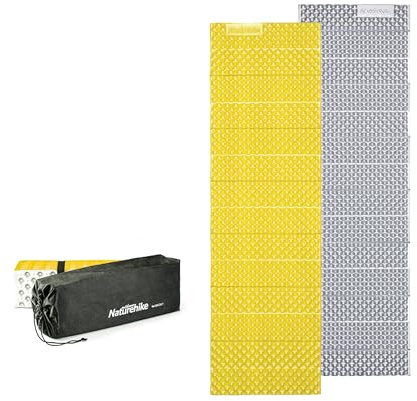 Naturehike Faltbare Camping-Isomatte, 530g Ultraleicht Schlafmatten, Wärmend 2,5cm Verdickt IXPE Hochelastisch+ Feuchtigkeitsdicht Aluminiumfolie, Eiernest, für Outdoor-Rucksackreisen, Wandern