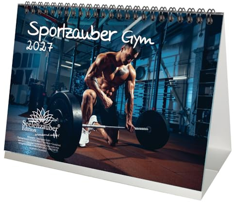 Sportzauber GYM DIN A5 Tischkalender für 2027 Freizeit Sport Fitness- Seelenzauber