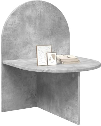 vidaXL Nachttisch Betongrau 48 x 49 x 65 cm Holzwerkstoff, Bettzimmer Must-Haves, moderner Nachttisch, praktischer Beistelltisch, schickes Mobiliar für stilvolle Deko
