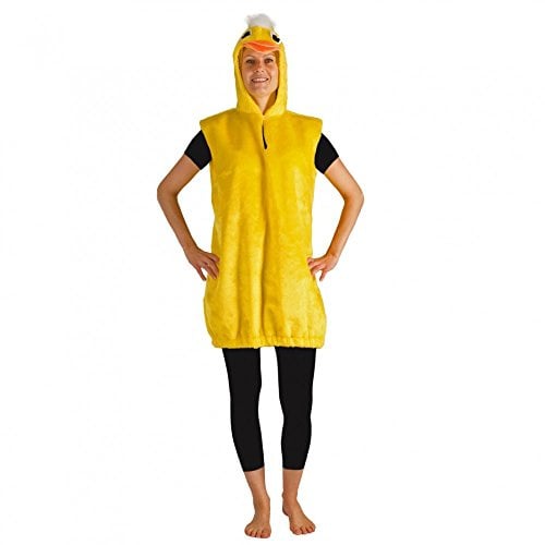 Krause & Sohn Entenkostüm Overall gelb Tierkostüm Overall Ente Fasching Vogel Küken (M)