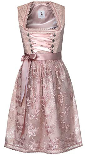 Alpenmärchen Midi Dirndl Fee aus Exklusiver Kollektion inkl. Spitzenschürze Gr.32-54 - ALM565
