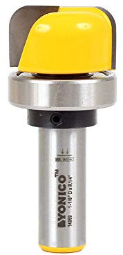 Yonico 14959 1-1/8-Inch Diameter Bowl & Tray Template Router Bit 1/2-Inch Shank