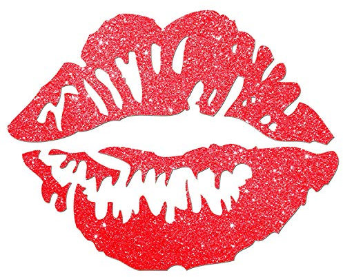 JasonCarlMorgan JCM Graphics Kiss Lips 190mm Sticker, Glitter Red