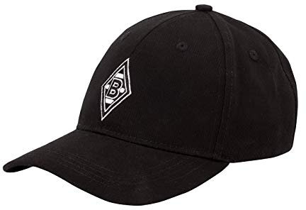 Borussia Mönchengladbach Baseball Cap | Offizieller Fanartikel Fohlenshop | Kappe Schwarze Basecap Herren größenverstellbar | mit gestickter VFL Raute in weiß