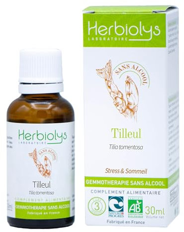Macérât De Bourgeon Bio | Sans Alcool | Gemmothérapie | Flacon de 30 ml | Herbiolys (Tilleul)