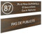 DECOHO - Plaque Boite aux Lettres Personnalisable - Lot de 2 plaques adhésives en Plastique Durable - Bleu Lettres Blanches - Format 100x - Marron