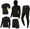 Superora Fitness Kleidung Set 5 stück männer Athletic Fitness Sport Anzug Grün EU XL/Etikett 3XL