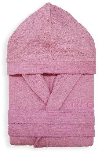 Nada Home Accappatoio Uomo Donna Unisex in Spugna di Cotone 400gr con Cappuccio, Tasche e Cintura – Morbido e Assorbente