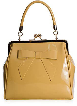 Banned Apparel American Vintage 50s Rockabilly glänzend handtasche - Beige