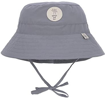 LÄSSIG Baby Kinder Fischerhut Sonnenhut Strandhut Kinderhut Atmungsaktiv Sonnenschutz UV-Schutz 80/Sun Protection Fishing Hat grey, 7-18 Monate, Größe: 46/49