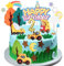 REDO Cartoon 3D 18 Stück Kuchendekoration Bagger Zement LKW Baustelle Fahrzeuge Muffin Geburtstagsfeier Alles Gute zum Geburtstag Kuchendekorationsset Cupcake Kuchendeckel Zubehör für Jungen Mädchen K
