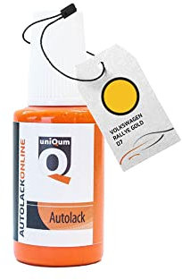 uniQum Autolack Lackstift fürs Auto für Volkswagen Rallye Gold D7 Autolack Reparatur 30 ml