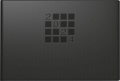 rido/idé Wochenkalender Modell Septimus 2024 2 Seiten = 1 Woche quer Blattgröße 15,2 x 10,2 cm schwarz