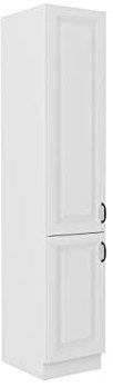Mirjan24 Küchenschränke Retroline Unterschrank Hängeschrank Spülenunterschrank Herdumbauschrank Eckunterschrank Backofenschrank Küchenzeile (Weiß, Hoher Schrank 40 DK-210 2F)