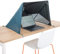 NANO-WORKSPACE Pare-Soleil Ordinateur Portable 13-17 | Écran Lisible au Soleil | Reduction Eblousissement, Anti-Vent | Abri Tente Pliable Nomade Télétravail (L)