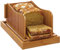 Trancheuse à pain, guide à pain fait maison en bois de bambou, 3 tranches d'épaisseur, guide de coupe compact pliable avec ramasse-miettes