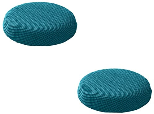 HOMSFOU 2 pcs round stool cover barstool covers slipcovers round saucer chair cover anti- bar chair covers plastic chair covers Garden Chair Cover banquet polyester dining chair Shoebox