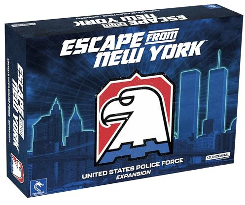Pendragon Studios: Escape from New York: US Police Forces - Expansion - Hero Strategy Board Game Baed On The Movie, Ages 14+, 1-5 Players, 60 min