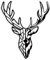 nbeads Metall-Hirsch-Wandkunst-Dekoration, Tierische Metall-Wandbehang-Dekoration Silhouette-Wandkunst Für Bauernhaus Hütte Wohnzimmer Schlafzimmer Drinnen Draußen, 30x25cm