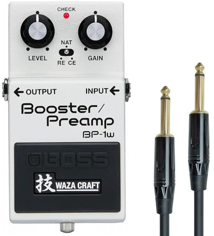 Boss BP-1W Booster Preamp Waza Craft Edition + keepdrum Jack Cable