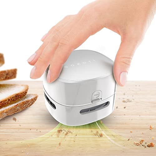 IGOKOTI Mini Table Vacuum Cleaner, Battery Operated for Home Office Kitchen, Portable Wireless Desk Vacuum Cleaner Secret Santa Gift (Battery Not Included)