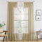 MIULEE Gardinen Vorhänge mit Kräuselband Vorhang Transparente Gardine aus Einfarbig Transparent Sheer Voile Wohnzimmer Luftig Dekoschal für Schlafzimmer 2er Set 245 x 140cm (H x B) Hellbraun