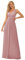 Ever-Pretty Vestito da Cerimonia Donna Linea ad A Stile Impero Chiffon Scollo a V Senza Maniche Abito da Damigella Chic Dusty Rose 46