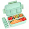 Bugucat Brotdose mit Fächern 1300ML,Lunchbox Kinder Auslaufsicher mit 4 Fächern,Lunch Box Bento Box mit Fächern für Kinder und Erwachsene,Vesperdose Frühstücksbox für Jungen&Mädchen Grün