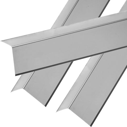 sourcing map 3 Pcs Aluminum Wall Corner Protectors L Molding Corner Guards Inside and Outside Wall Edge Trim for Walls Doors Window Cabinets Fireplaces Marble Tile Edge, Grey