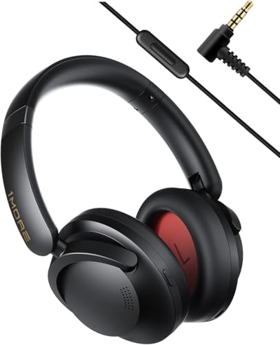 1MORE SonoFlow HQ51 Noise Cancelling Kopfhörer, LDAC Hi-Res Wireless Audio, 5.4 Bluetooth mit Aktiver Geräuschunterdrückung Kopfhörer Kabellos Over Ear 100H Spielzeit, Schnellladung, 3.5mm Kabel