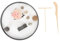 WHAMVOX 1 Satz Zen-Sandtisch-Ornament Mini-Steingarten Retro Japanisches Dekor Zen Garten Schreibtisch Dekoration Vintage Dekoration Hause Sandkasten schmücken -Figurenmodell Harz