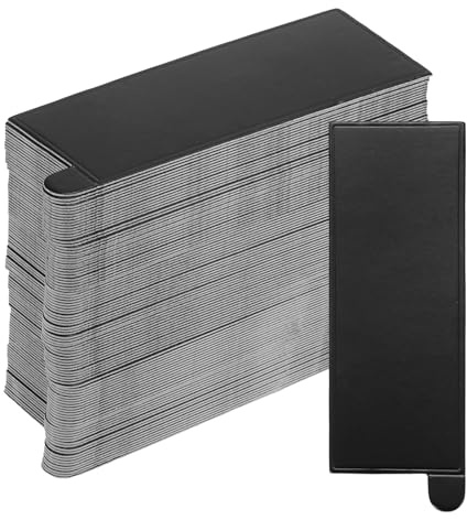 sourcing map 200pcs Mini Cake Boards, Mousse Cake Cardboards Rectangle Cake Bases Plates Cupcake Dessert Displays Base Tray for Cupcakes, Cakes, Pastries, Dessert Base (Black)