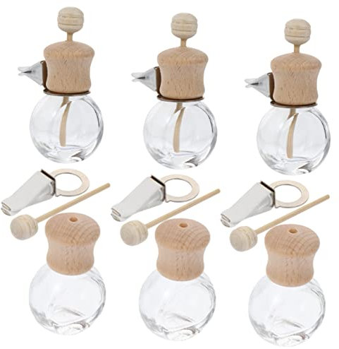 COSMEVIVI 6St auto aromatherapie flasche Raumduft-Diffusor wiederverwendbarer Duftdiffusor zarter Duftdiffusor car humidifier car air freshener kleiner Aromadiffusor Aromazerstäuber Glas