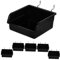 BUGUUYO 6 Sätze Zubehör Für Lochplatten Pegboard Wandorganisator Zubehör Für Stecktafeln Steckbrettkorb Zubehör Für Steckbrett-organizer Wandmontierte Aufbewahrungsbehälter Black Plastik