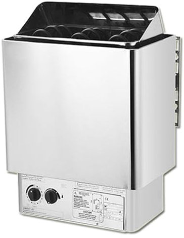 Riscaldatore elettrico per sauna, stufa riscaldante per sauna in acciaio inossidabile con regolatore interno, box per sauna con bagno umido e asciutto, attrezzatura per sala sauna per la casa,4.5KW