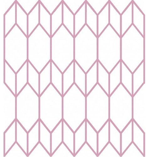 ConCus-T Pink Stripes Wallpaper Textured Geometric Contact Paper Self Adhesive Vinyl for Bathroom Living Room Bedroom Kitchen Wall Cabinets, 44.5 x 300CM