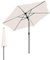 Eulenke Sonnenschirm mit LED solar Ø 270 cm, beidseitig um 30° Kippbar, gartenschirm UV-Schutz Polyester Schirmstoff, Wasserabweisend und schmutzabweisend, Marktschirm ohne Ständer, Creme