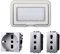 Kit Placca Scatola 504 Premontato IP55, 4 Moduli 1 Presa Schuko P40 + 2 Prese Bipasso, Compatibile Con Bticino Living, Colore Grigio, Placca Stagna Idrobox Incasso Da Esterno