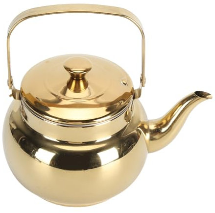 Haofy Edelstahl Teekessel 1,5L mit Infuser für schnelles Erhitzen und Filtern von Kräuter-, Schwarz- und Früchtetee, ideal für Küche, Büro, Camping