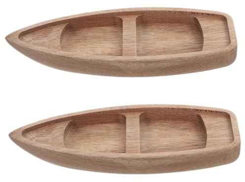 Hemobllo 2stücke Holz Segelboot Modell Dekoratives Boot Für Nautische Tischdekoration Mikro-Landschaft Zubehör Für Wohnzimmer Und Büro Einzigartige Wohnaccessoires Aus Holz