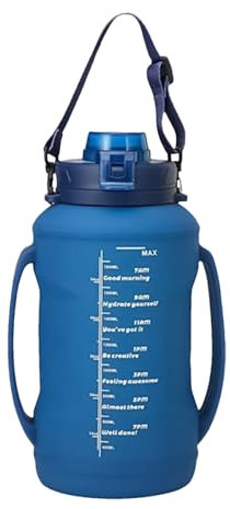 Gungtj Folding Silicone Water Bottle, 1.8l Travel Foldable Drinkware, Reusable with Handle, Outdoor Hydration Cup 4.53x10.24 Inches for Cycling, Hiking & Picnic